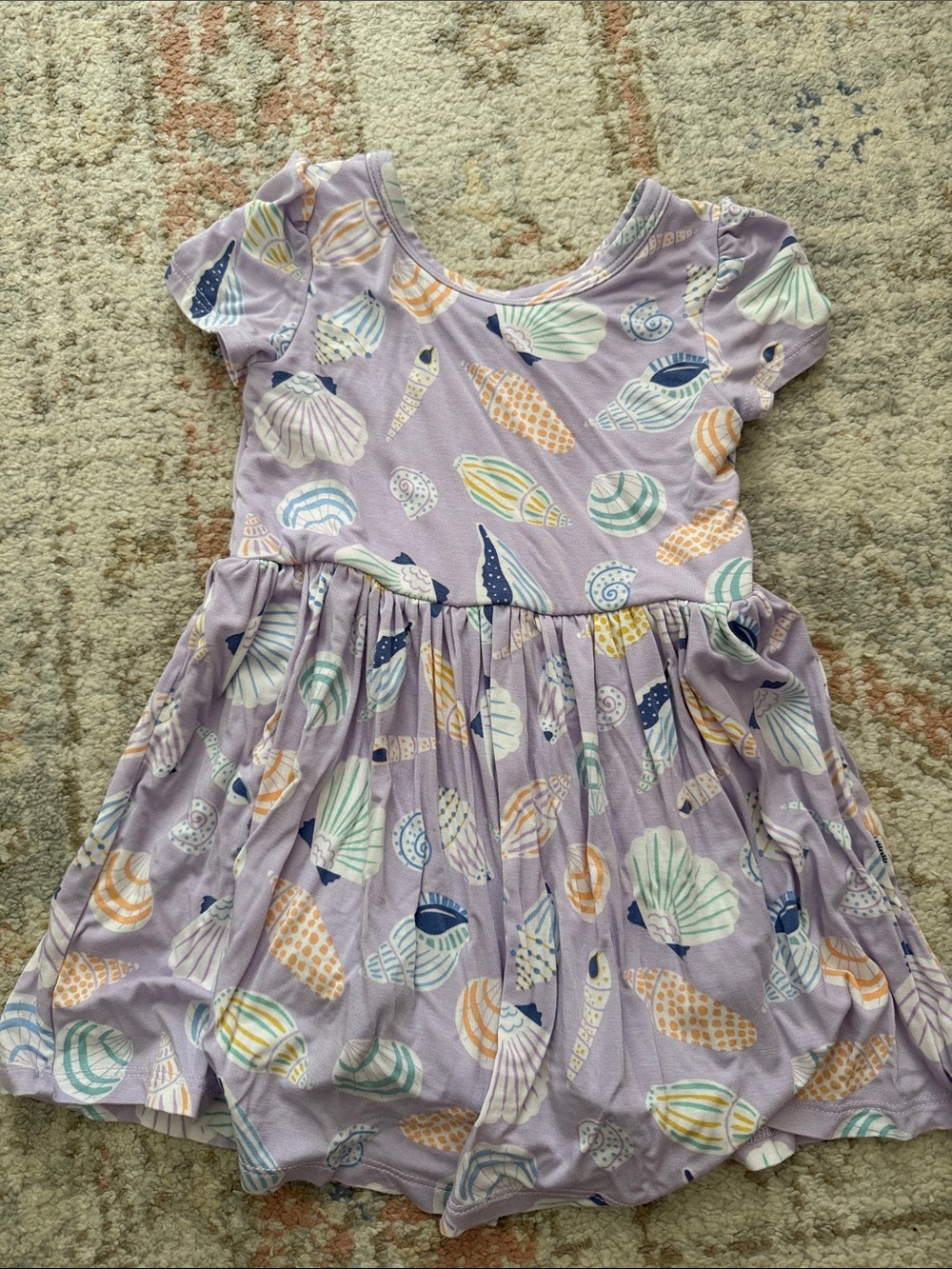 Little Sleepies Lavender Seashell Print Casual Dress
